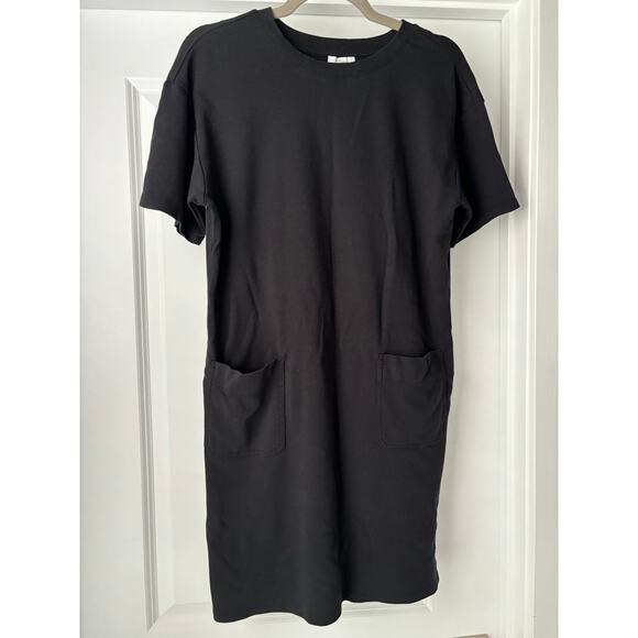 Daily Ritual Pima Cotton and Modal Dress Black with Pockets Size Medium EUC - Picture 2 of 5